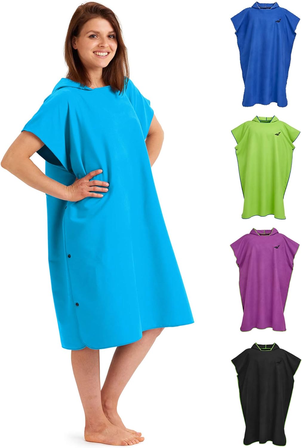 Fit-Flip Poncho Towel, Special Microfibre Changing Robe for Adults, Innovative T...