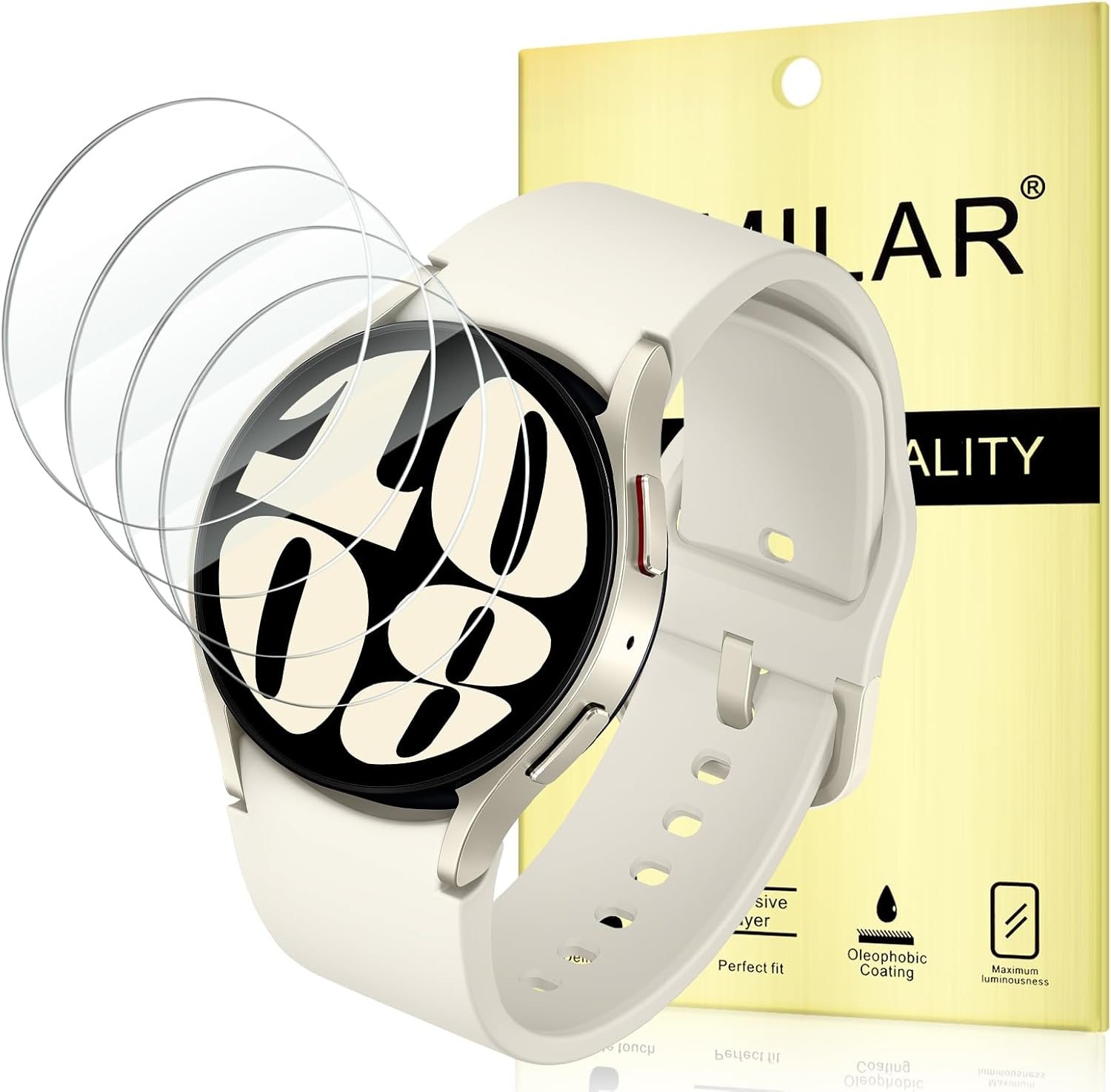 KIMILAR 4 Pack Screen Protector compatible with Samsung Galaxy Watch 7/6 / 5/4 4...