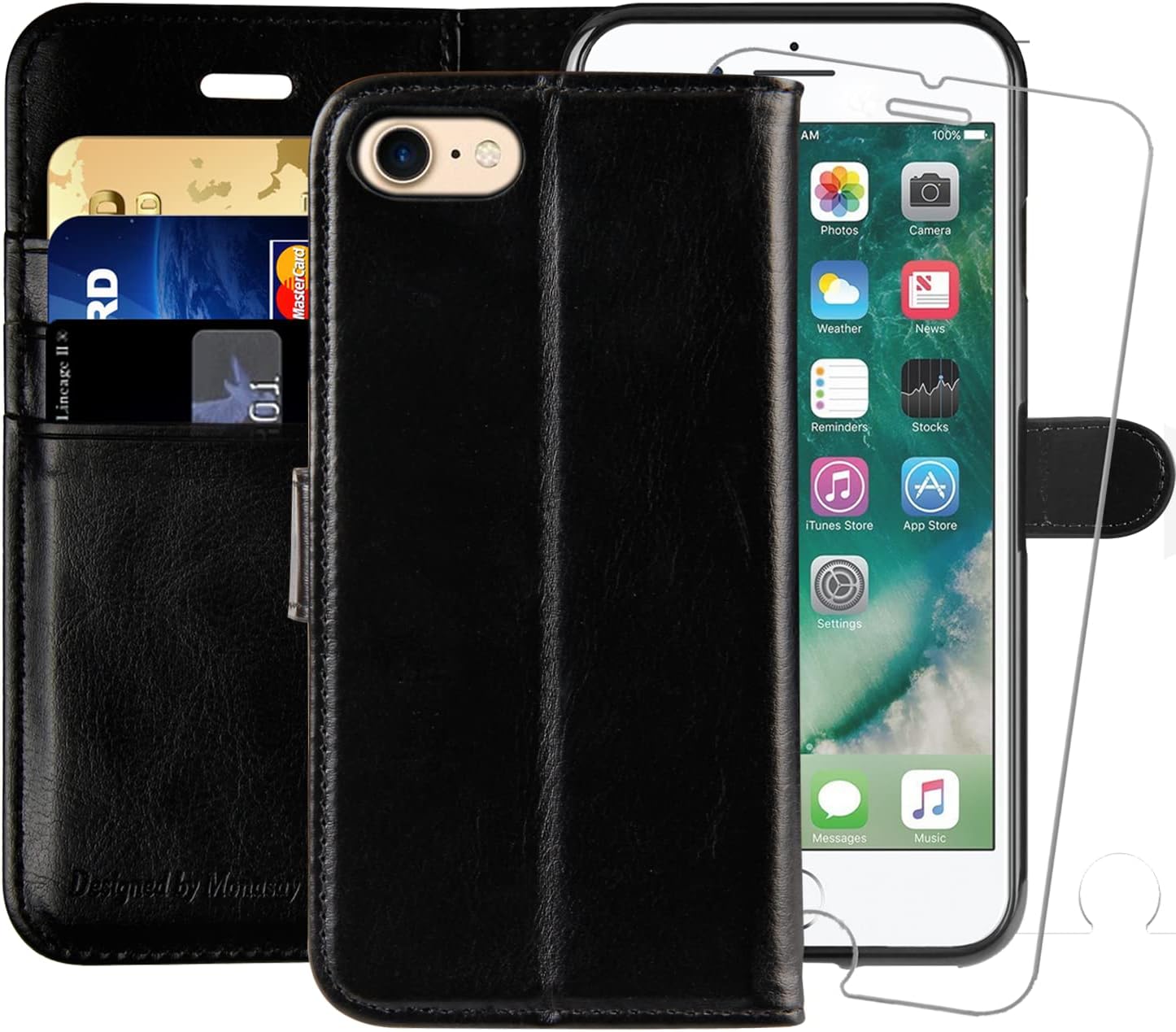 MONASAY iPhone SE 2022/2020 5G Case,iPhone 8 Wallet Case, iPhone 7 Case,4.7-inch...
