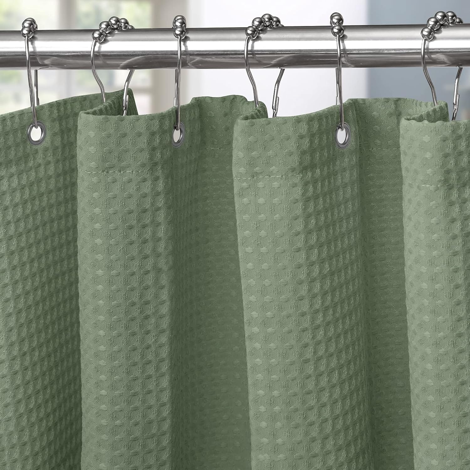 **Optimal Title:** "Premium VANZAVANZU Shower Curtain, Best Waffle Fabric Curtai...