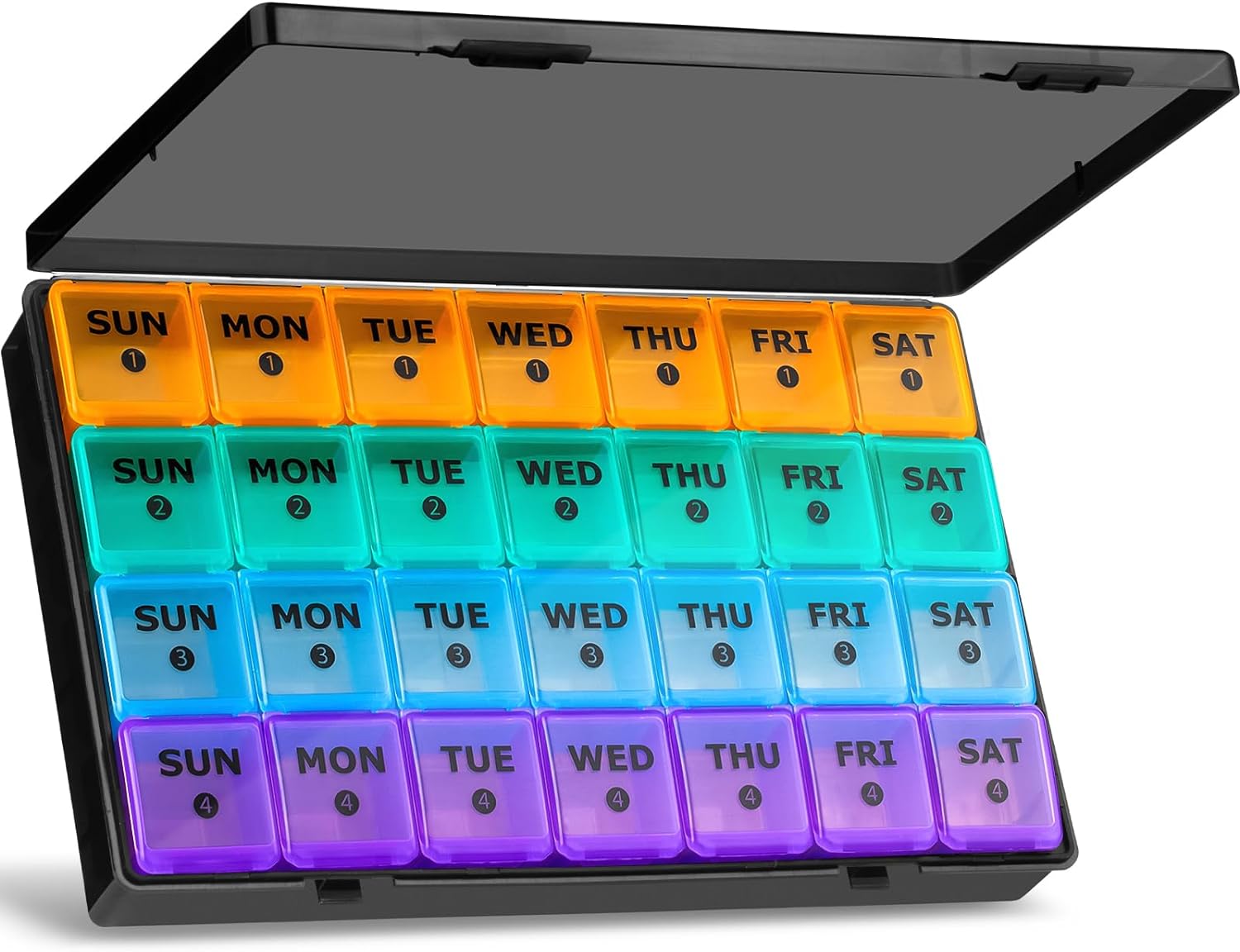 Yaklim Monthly Pill Box Organiser: Extra Large Monthly Pill Organiser 4 Week Dai...