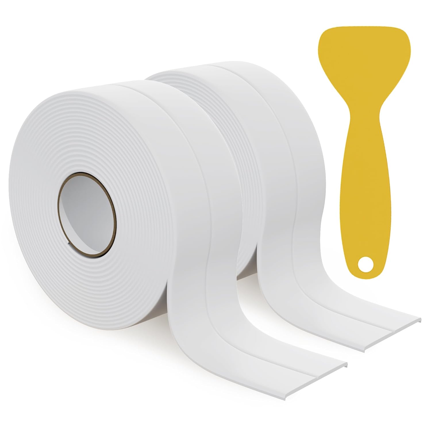 HNNHOME 38mm x 3.2m White Self-Adhesive Bath Sealant Strip, Waterproof Sealing T...