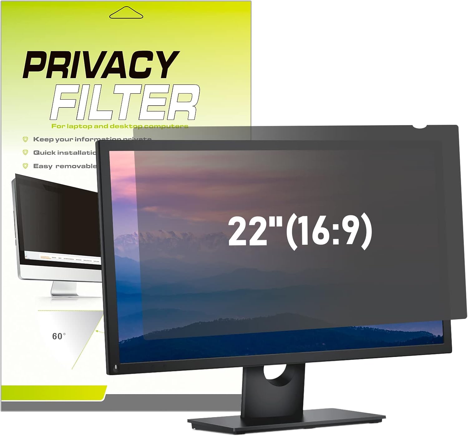 LAMA 22 Inch Computer Privacy Screen Filter, Universal Computer Monitor Privacy...