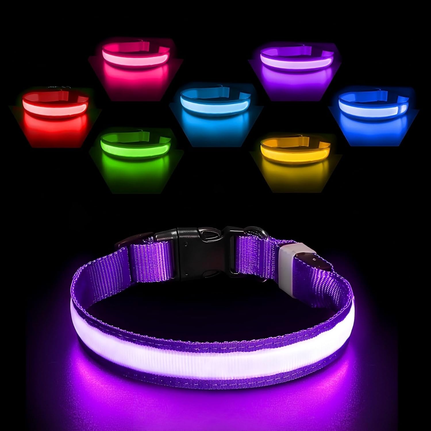 PcEoTllar Light Up Dog Collar, Special Lighted Dog Collar for Night, Innovative...