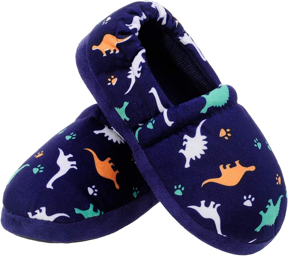 MIXIN Boys Slippers Toddler House Slippers Anti Slip Dinosaur Home Shoes for Lit...