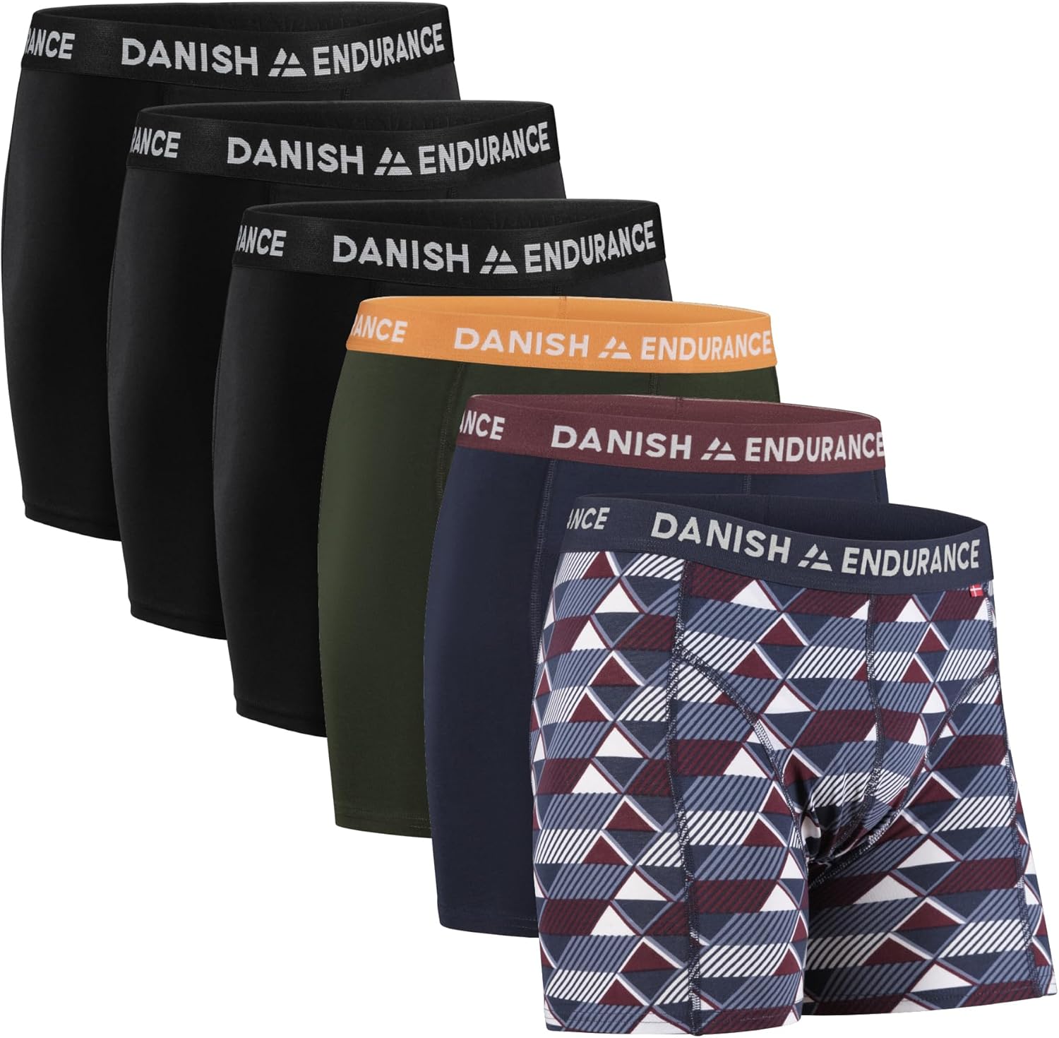 DANISH ENDURANCE Mens Boxers, Premium Boxer Shorts Men, Comfortable Cotton Under...