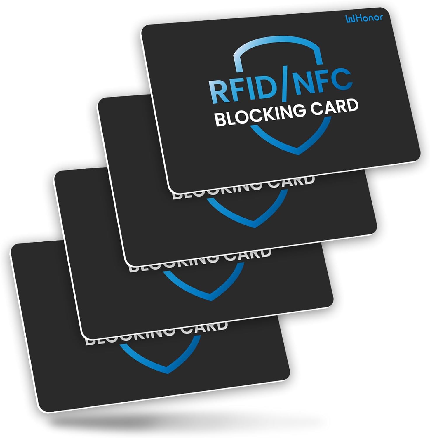 WHonor RFID/NFC Blocking Card 4 Pack, RFID Card, Credit Card Protector, Contactl...