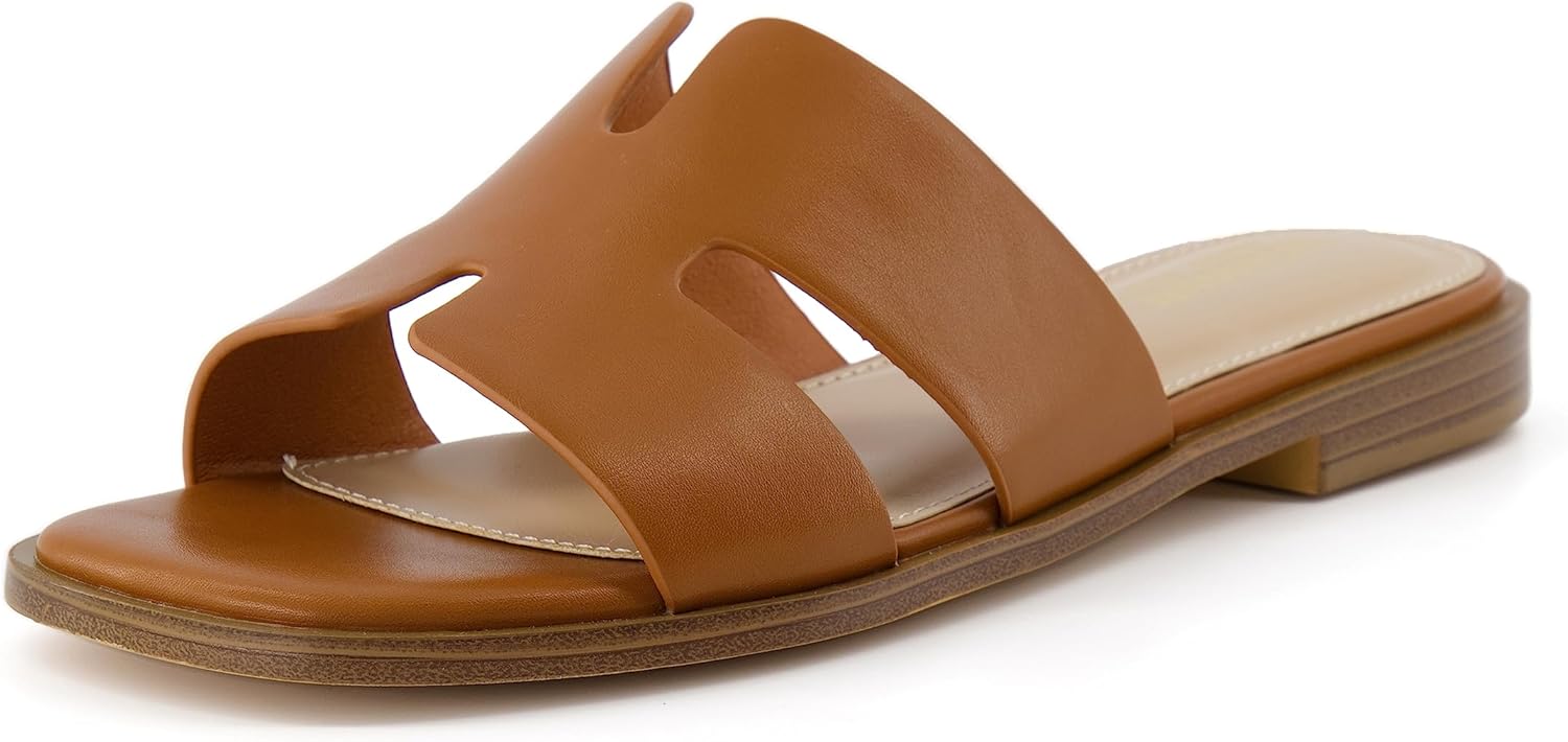 CUSHIONAIRE Women's Voyage slide sandal +Memory Foam, Wide Widths Available 8 Wh...