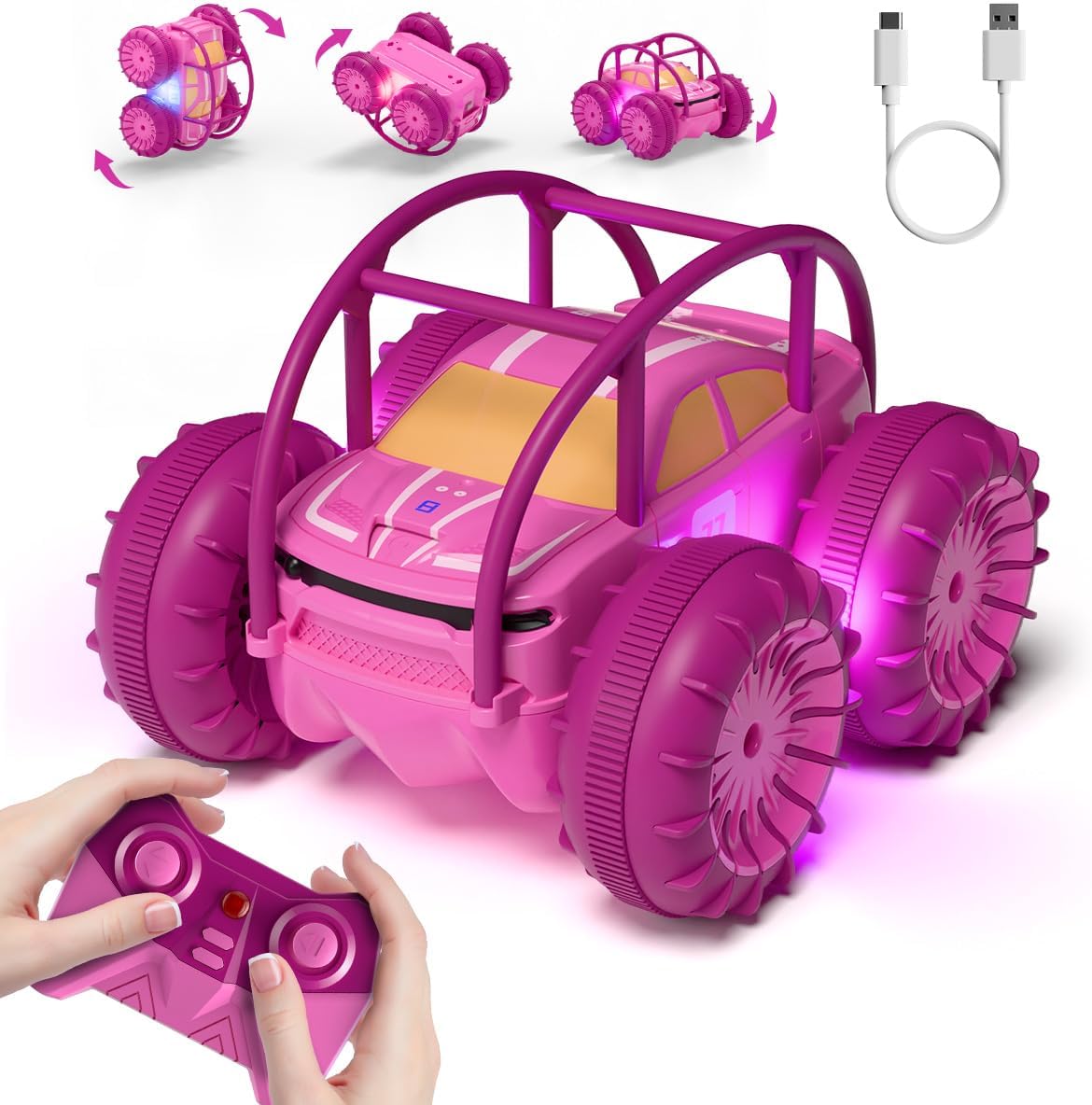 MaxTronic Amphibious Remote Control Car, Unique Rechargeable RC Cars Toy with 36...