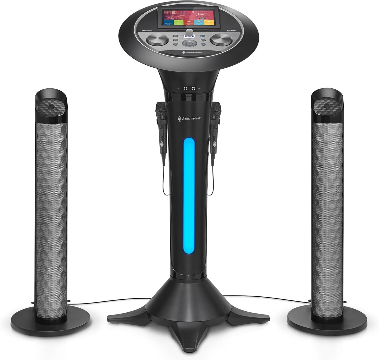 Singing Machine Portable WiFi Karaoke Machine for Adults, Black - Karaoke Pedest...