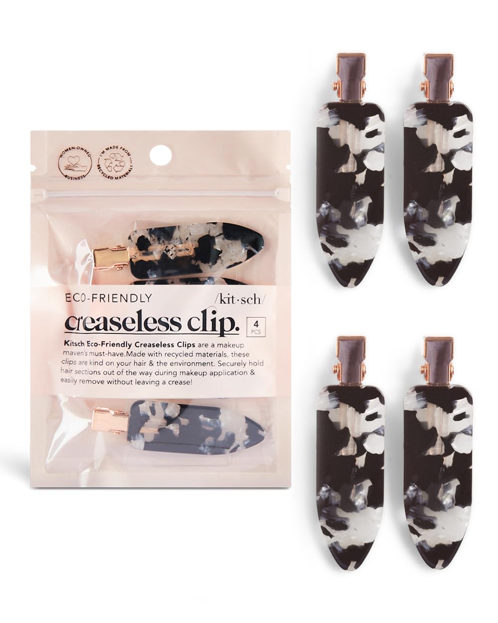 Kitsch Creaseless Hair Pins, No Crease Hair Clips for Makeup, No Bend Hair Clips...