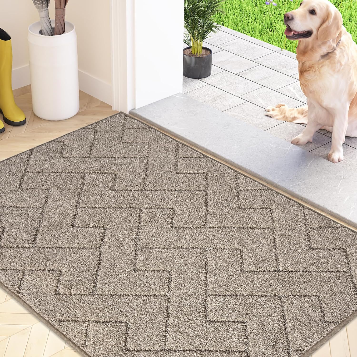 FCSDETAIL Dirt Trapper Indoor Door Mat, Special Machine Washable Entrance Rug, I...