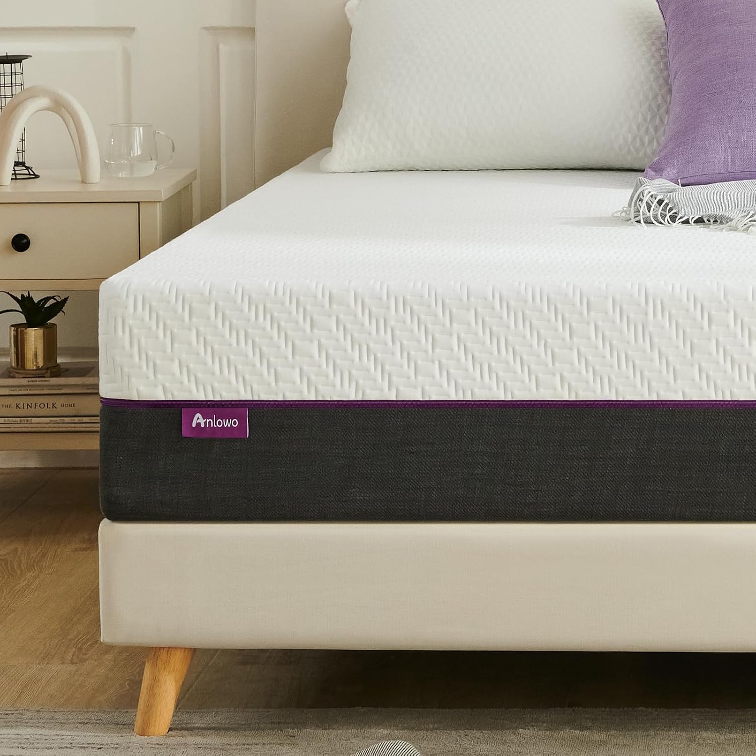 Anlowo Double Mattress, Memory Foam Mattress, Skin-friendly Mattress, Medium Fir...