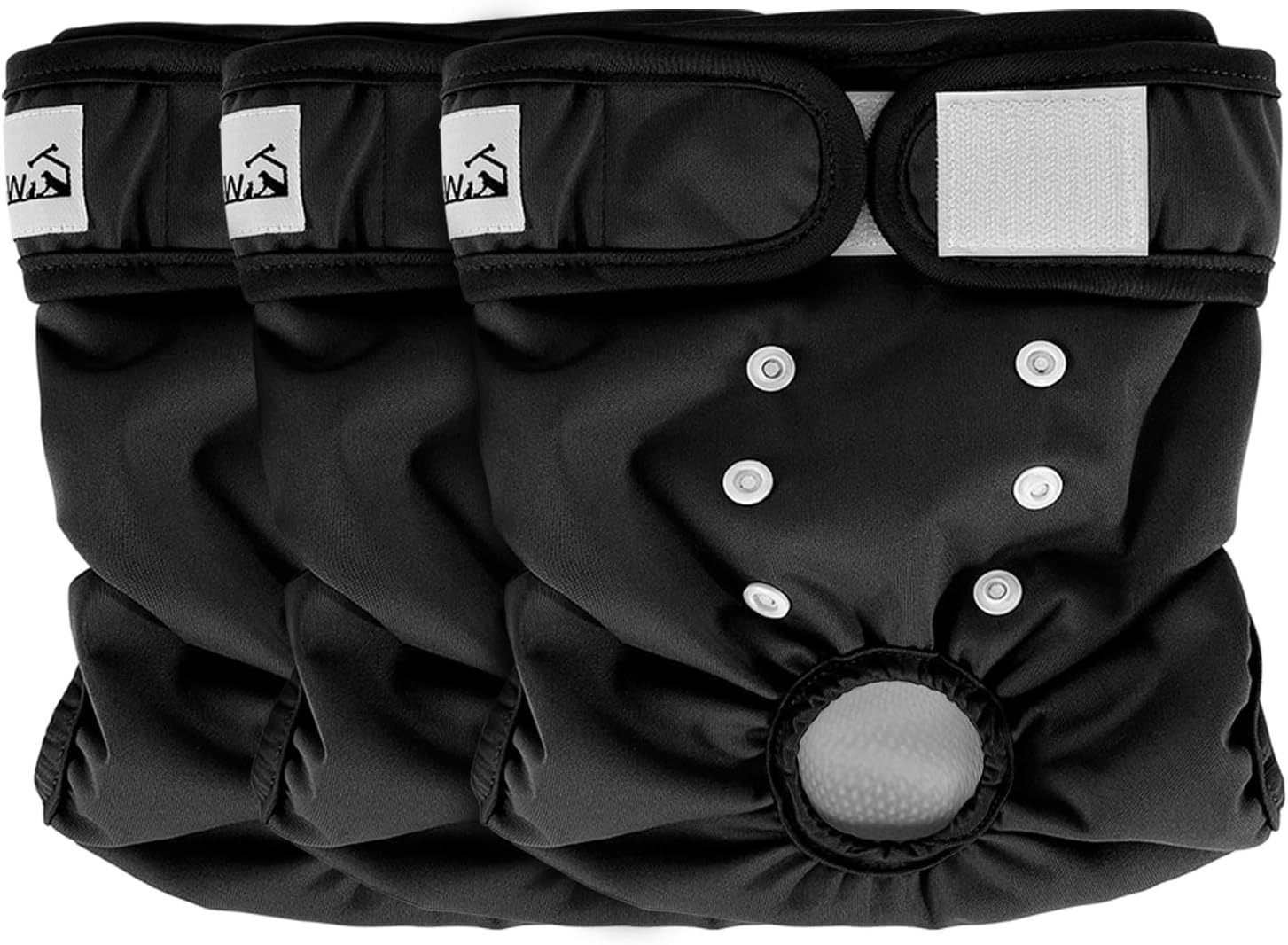 Eyein 3 Pack Reusable Dog Nappies female, Machine Washable Dog Period Pants, San...