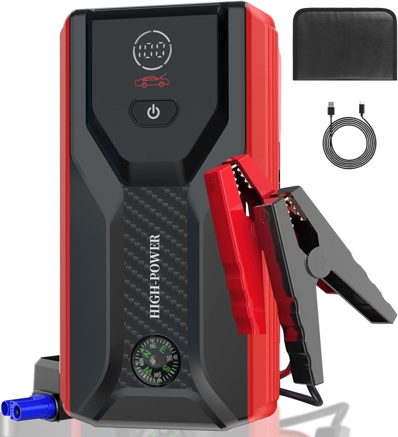Car Battery Jump Starter, 3000A Jump Starter Battery Pack with for Up to 8.0L Ga...