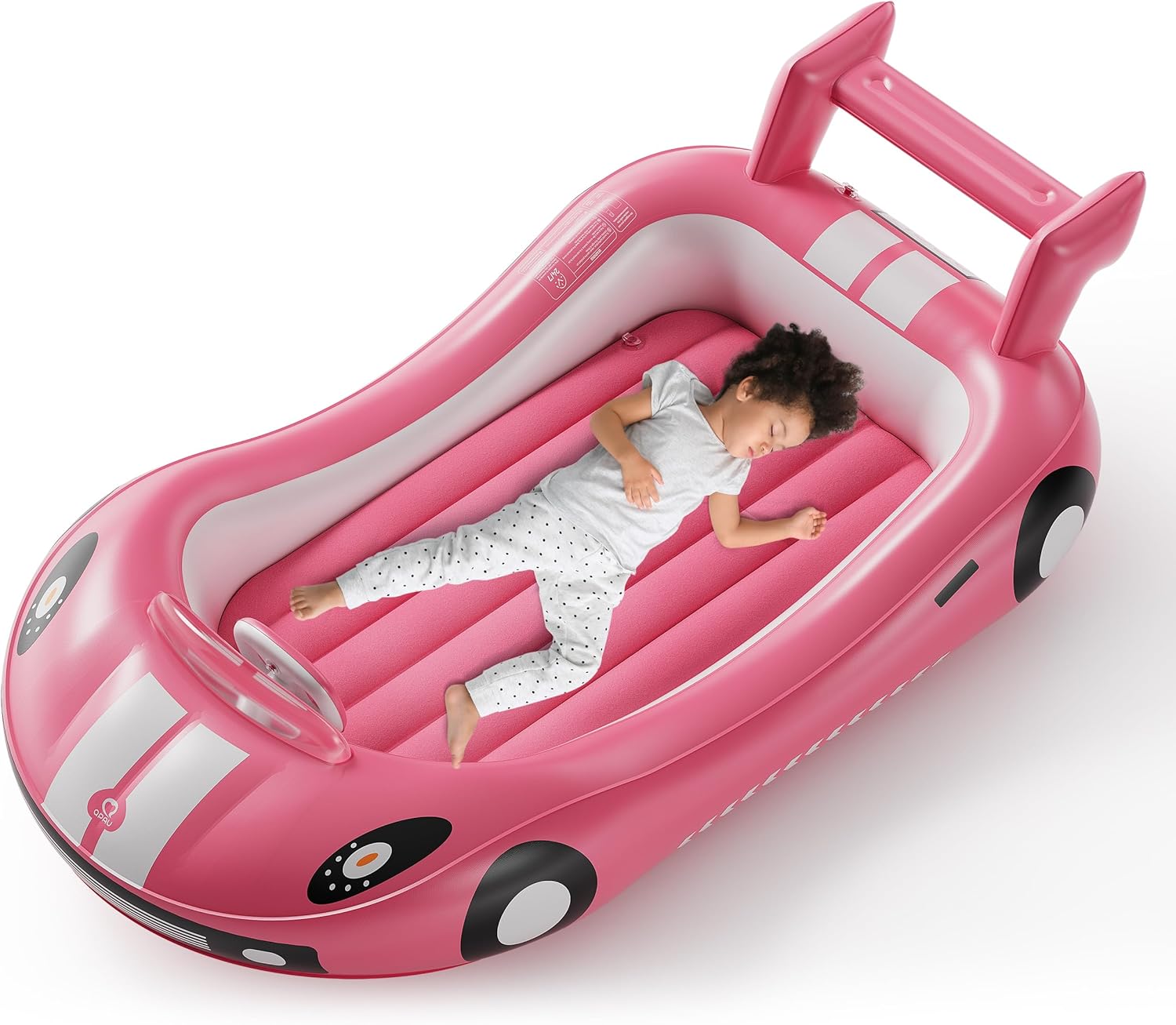 QPAU Inflatable Kids Bed, Toddler Travel Bed with Sides, for Camping, Traveling,...