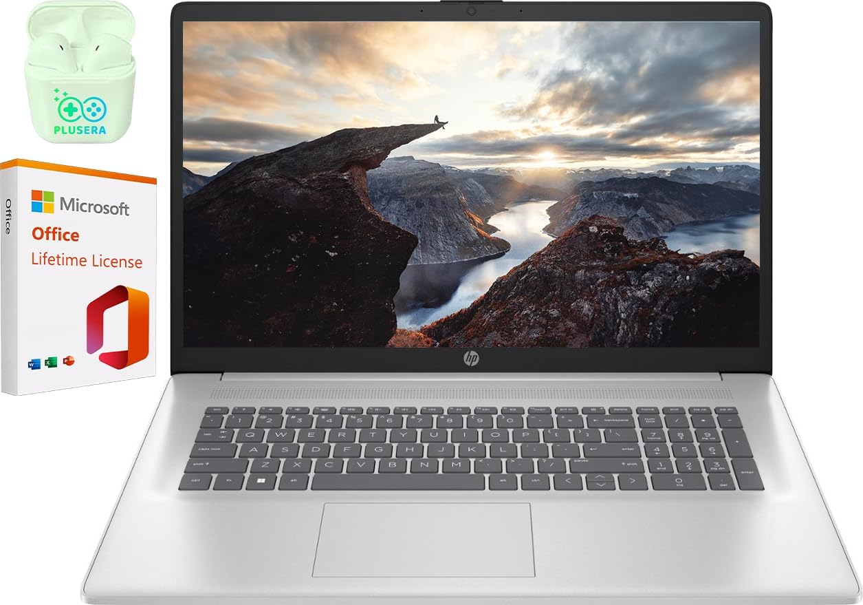 HP Laptop, 17.3" FHD Business Laptop Computer, Intel Core i3-1215U 6-Core Proces...