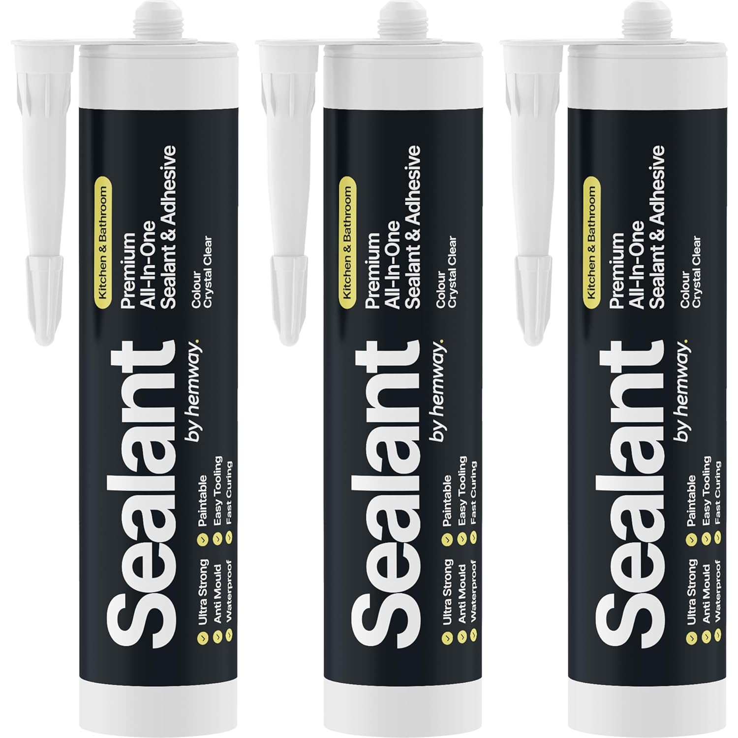 Clear Transparent 300ml Hybrid Polymer Sealant Adhesive Kitchen Bathroom Sanitar...