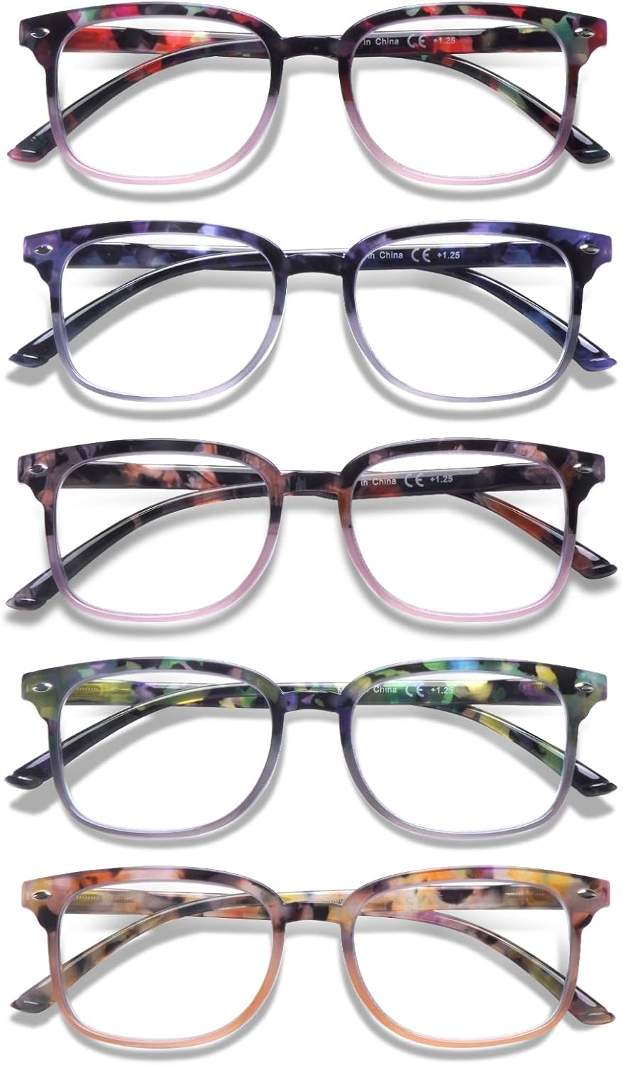 ZONLON 5 Pack Reading Glasses, Special Anti Blue Light Blocking Glasses for Wome...
