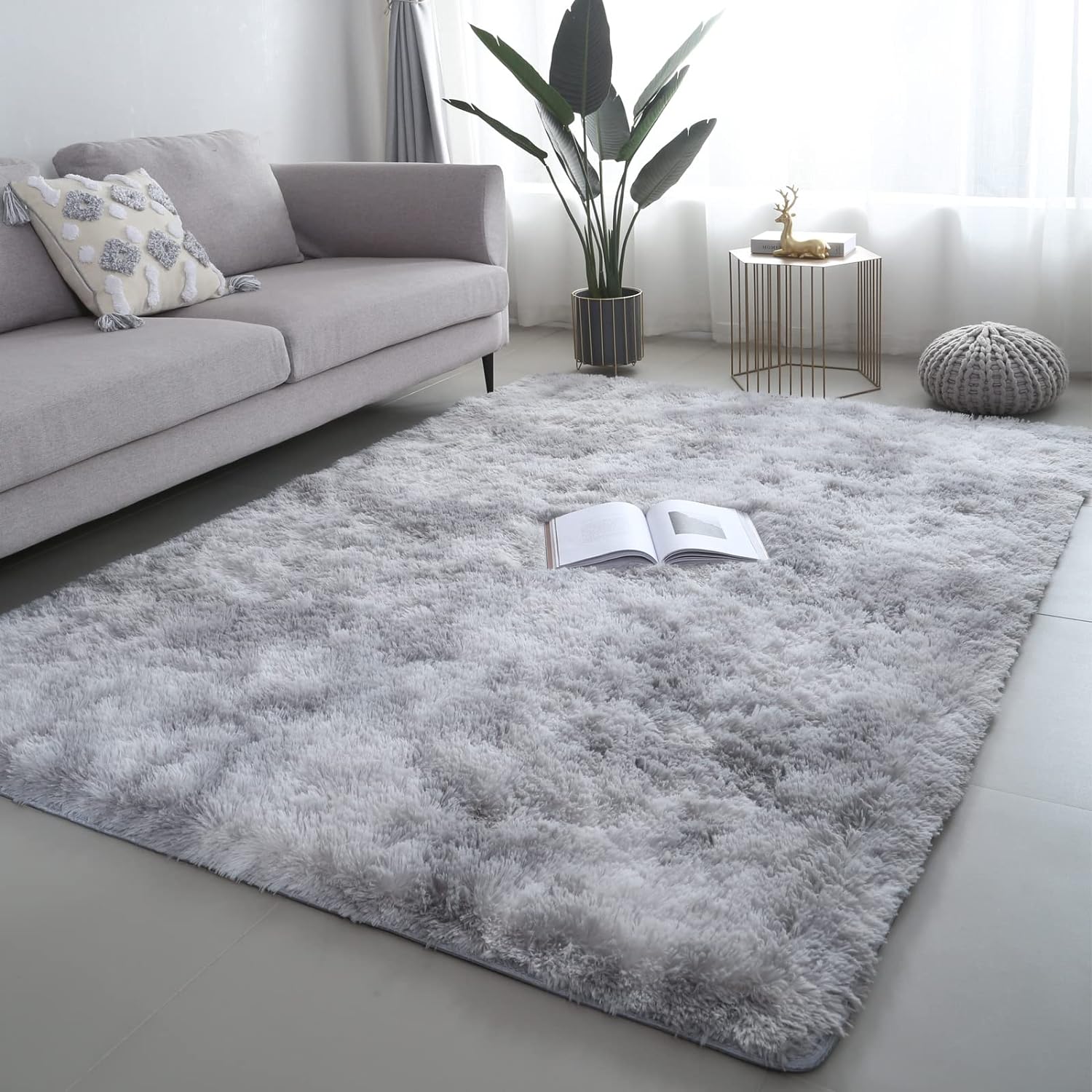 lekeplus 180x270cm Rugs Living Room Large Rugs Bedroom Anti Skid Rug Shaggy Soft...