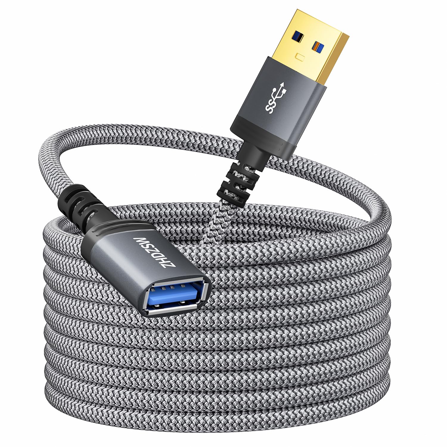 Kiuet USB3.0 Extension Cable 2M,Type A Male to Female Extension Cable Braided Co...