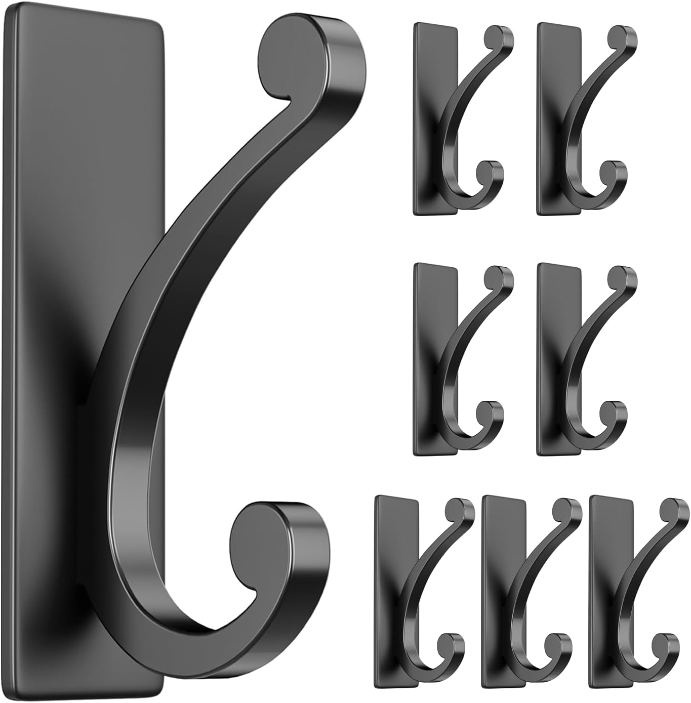 jockcaras 8-Pack Adhesive Coat Hooks for Door: 5KG Designer Wall Hook for Hangin...