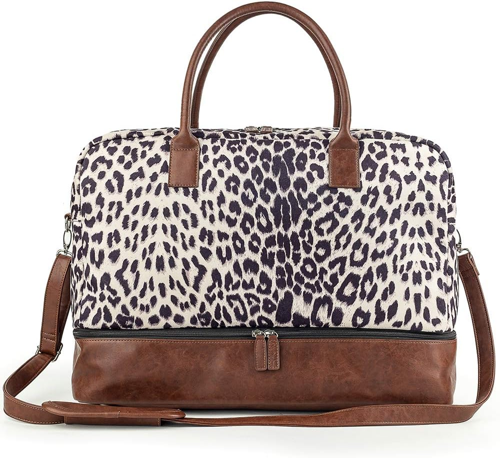High-Quality MyMealivos Canvas Weekender Bag, Special Overnight Travel Carry On...