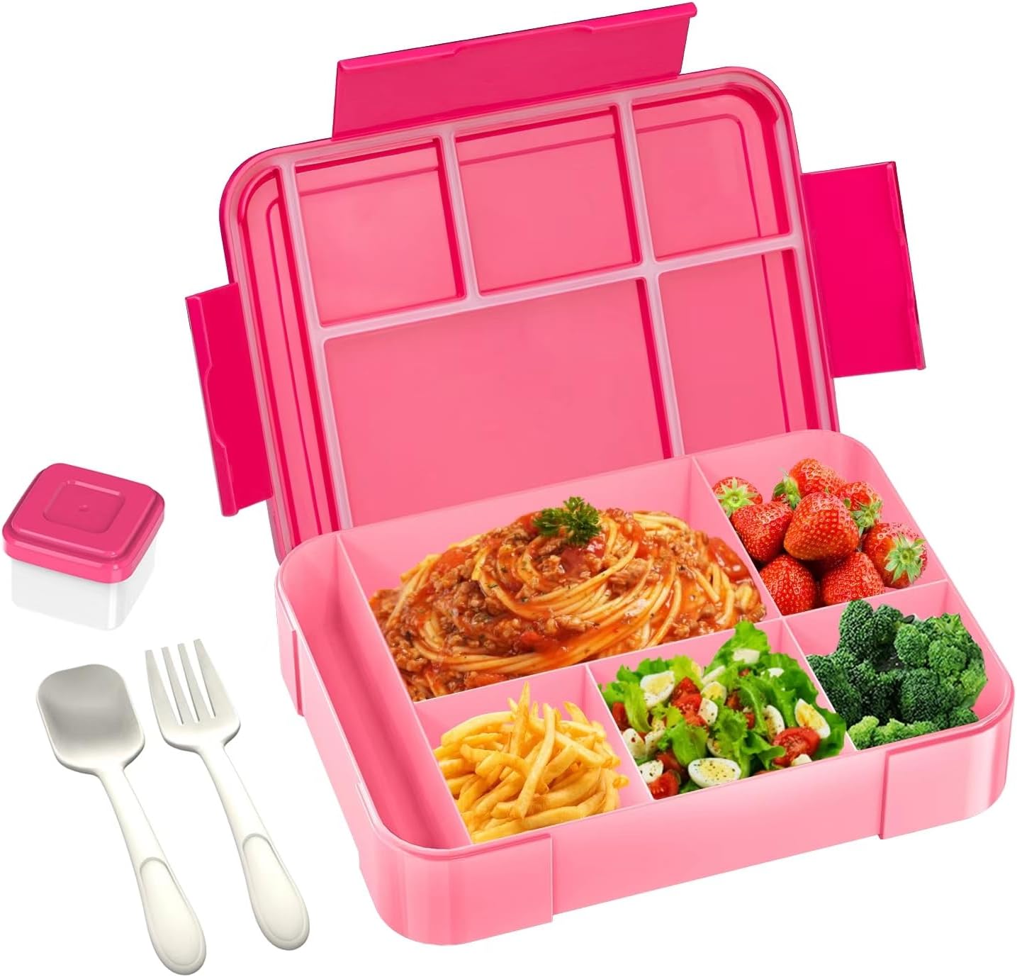 iNeibo Bento Box Lunch Box, 1330ML Bento Box for Kids Children with 6 Compartmen...