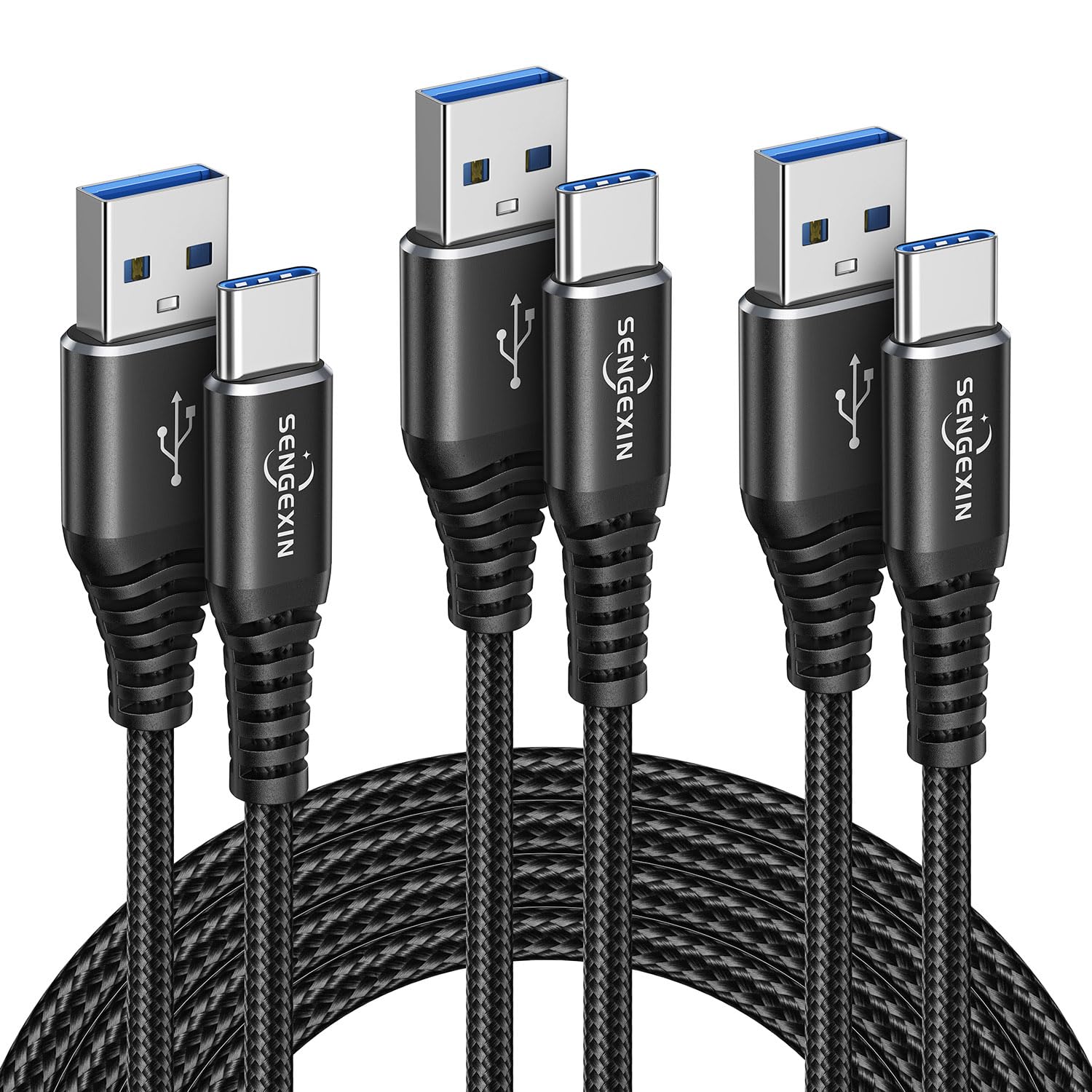 USB C Cable 0.3M 1M 2M Type C Fast Charger Charging Cable Nylon Braided for Sams...