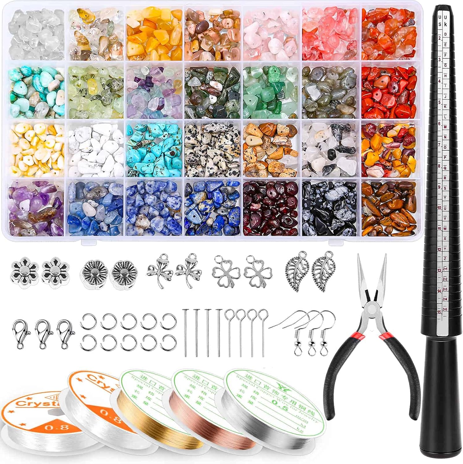 selizo Jewelry Making Kits for Adults Women with 28 Colors Crystal Beads, 1660Pc...