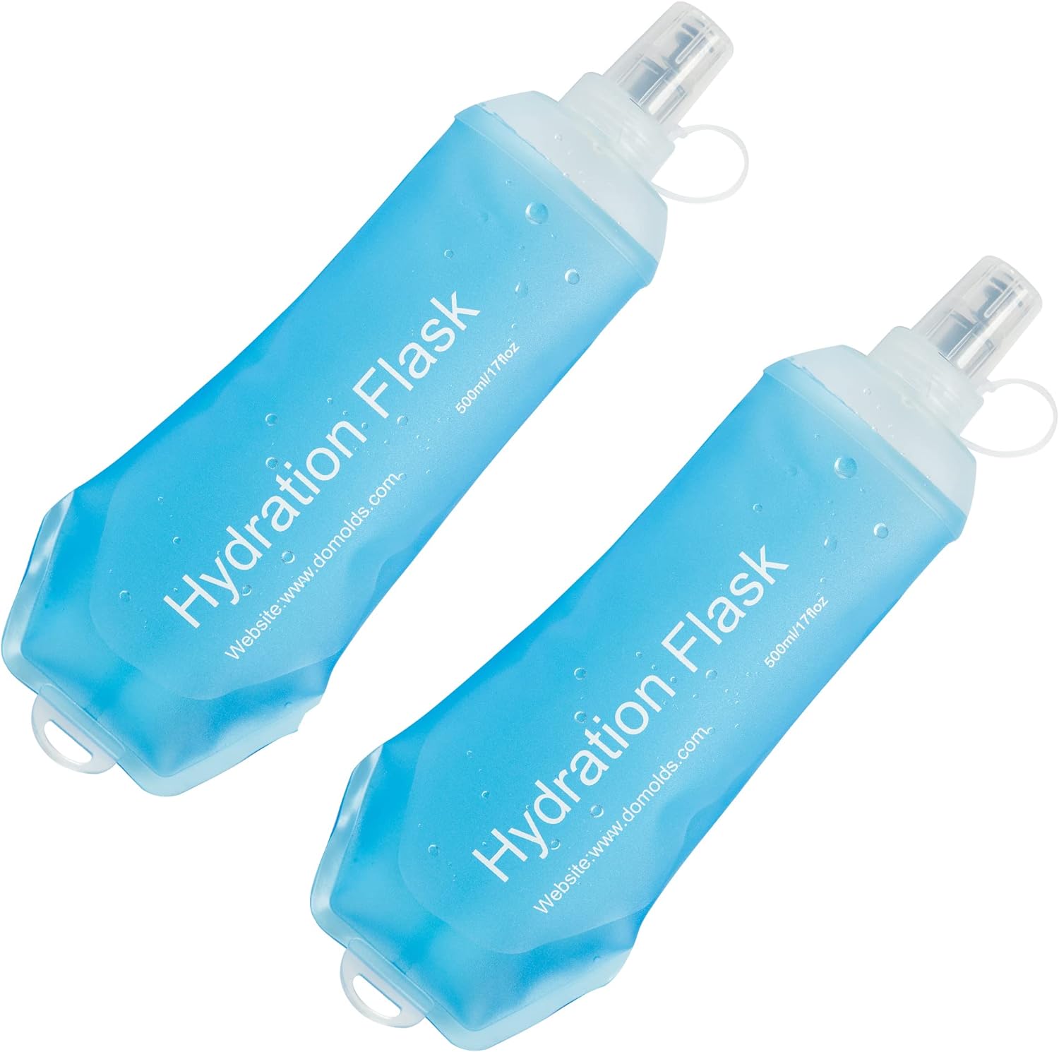 AXEN 500ML Soft Flask, TPU Foldable Running Hydration Flask, Soft Collapsible Wa...