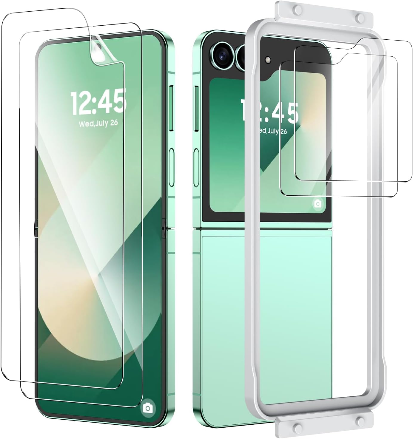 Vizvera for Samsung Galaxy Z Flip 6/5 Screen Protector, 2 Pack Inner Soft EPU Fi...