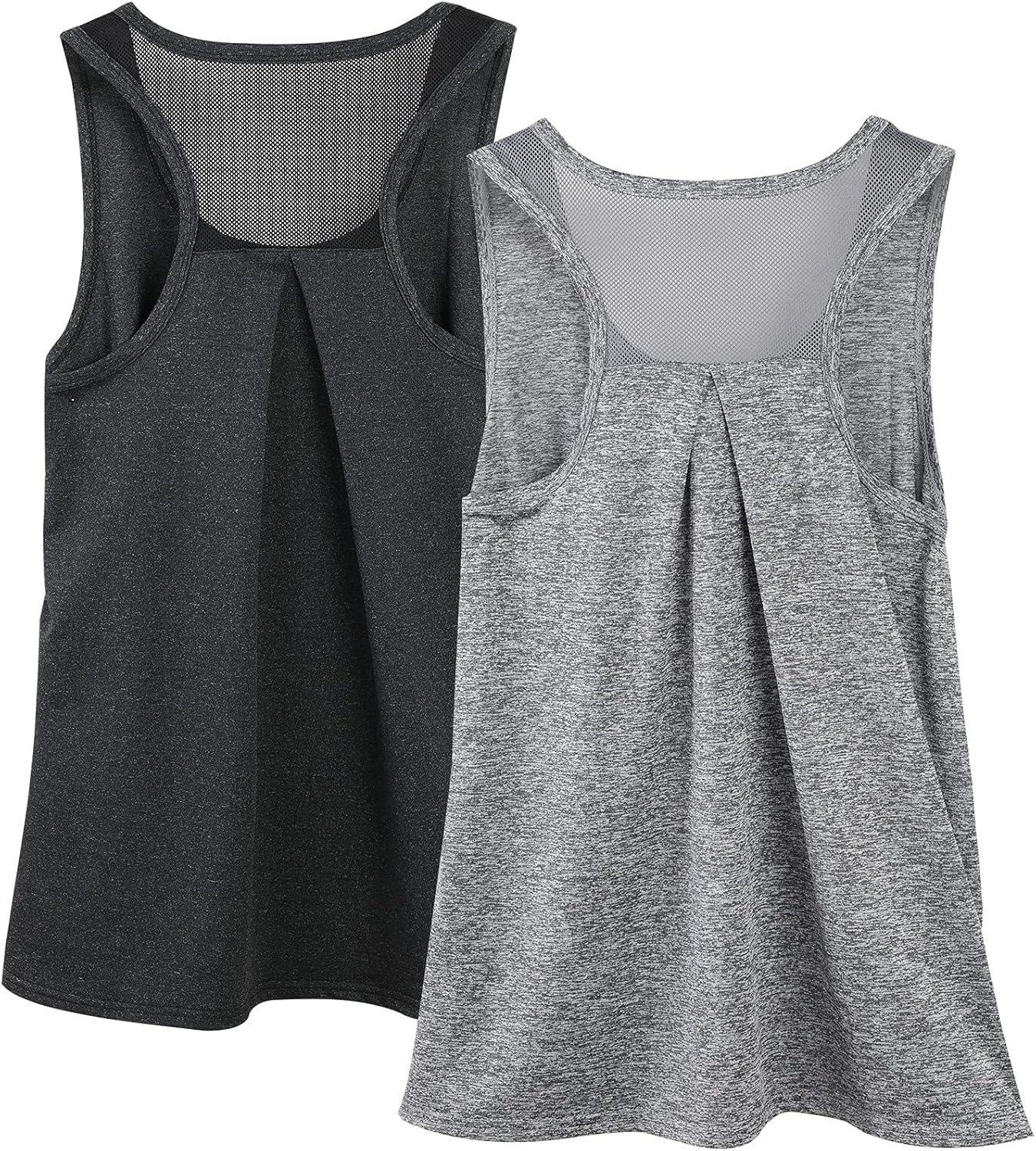 Superora Workout Tops Loose fit Racerback Tank Tops for Women Mesh Backless Tank...