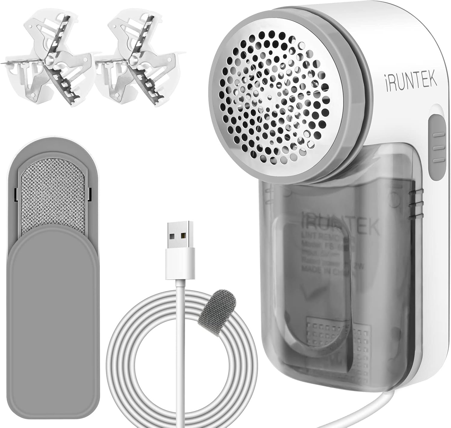 iRUNTEK Fabric Lint Remover Wired Use, Plug-in Lint Shaver and Lint Brush 2 in 1...