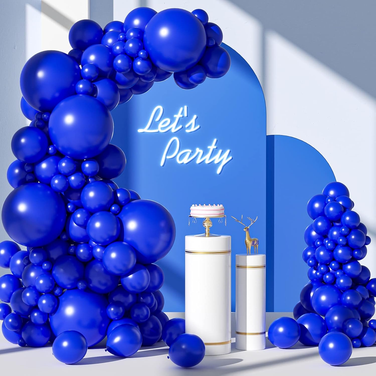 FOTIOMRG 110pcs Royal Blue Balloon Garland Arch Kit, 18 12 10 5 inch Royal Blue...