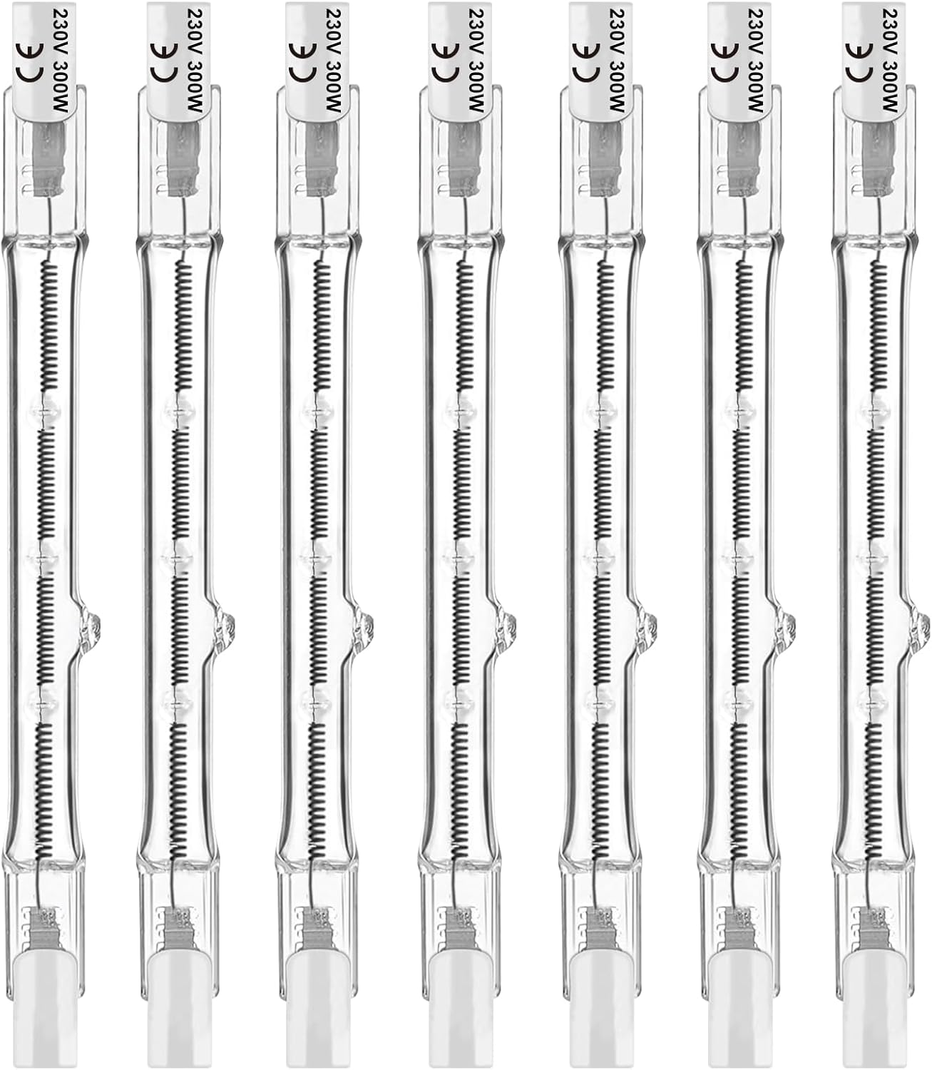 Jaenmsa r7s Halogen Light Bulbs, 7 Packs r7s Bulb 118mm Dimmable 230V 300w Halog...