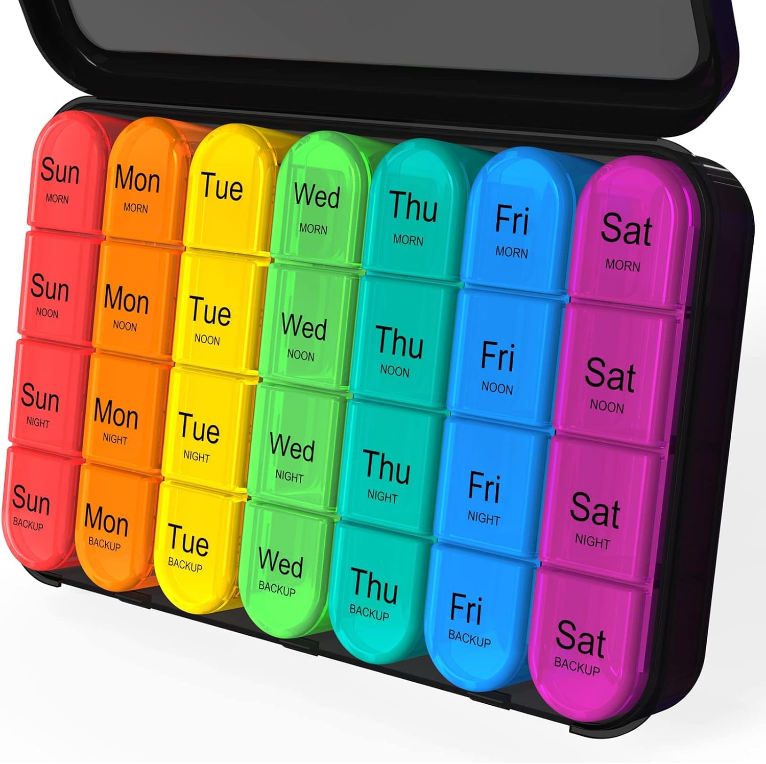 Daviky Pill Organizer 4 Times a Day - Pill Box 7 Day, Large Weekly Medicine Pill...