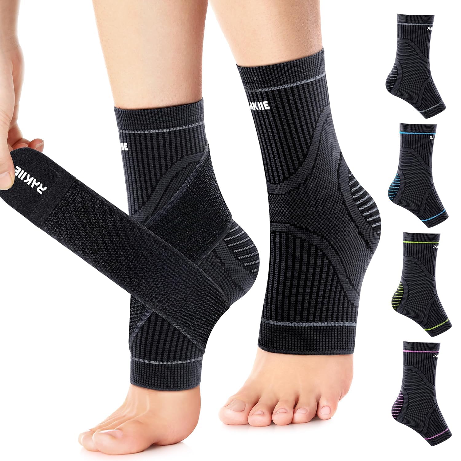 Ankle Brace for Sprained Ankle 1 Pair, High Elasticity Ankle Support for Women M...