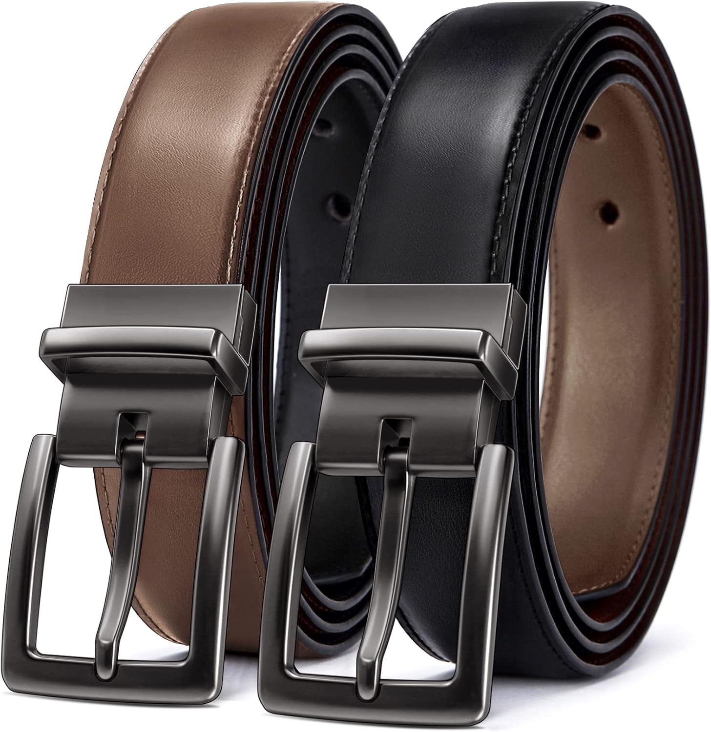 BULLIANT Men's Belt, Reversible Belt 1.25" for Mens Golf Dress Pants Shirts,Adju...