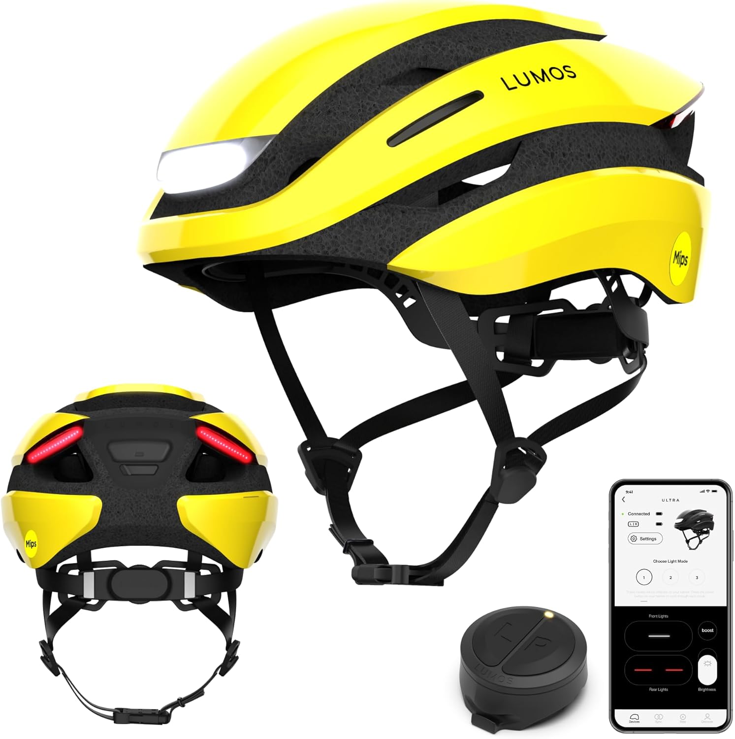 Lumos Ultra Smart Bike Helmet, Innovative Road Bicycle Helmets for Adults Men an...