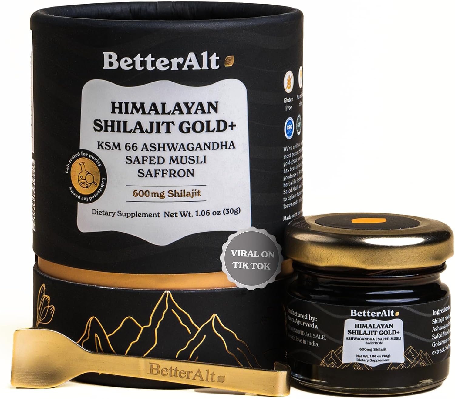 Pure Himalayan Shilajit Gold+ (30 gm)| Enhances Recovery & Boosts Strength| 16,0...
