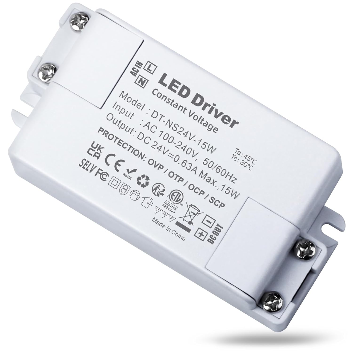 REYLAX 24V LED Driver, Special Transformer LED for 15W 630mA, Innovative Constan...