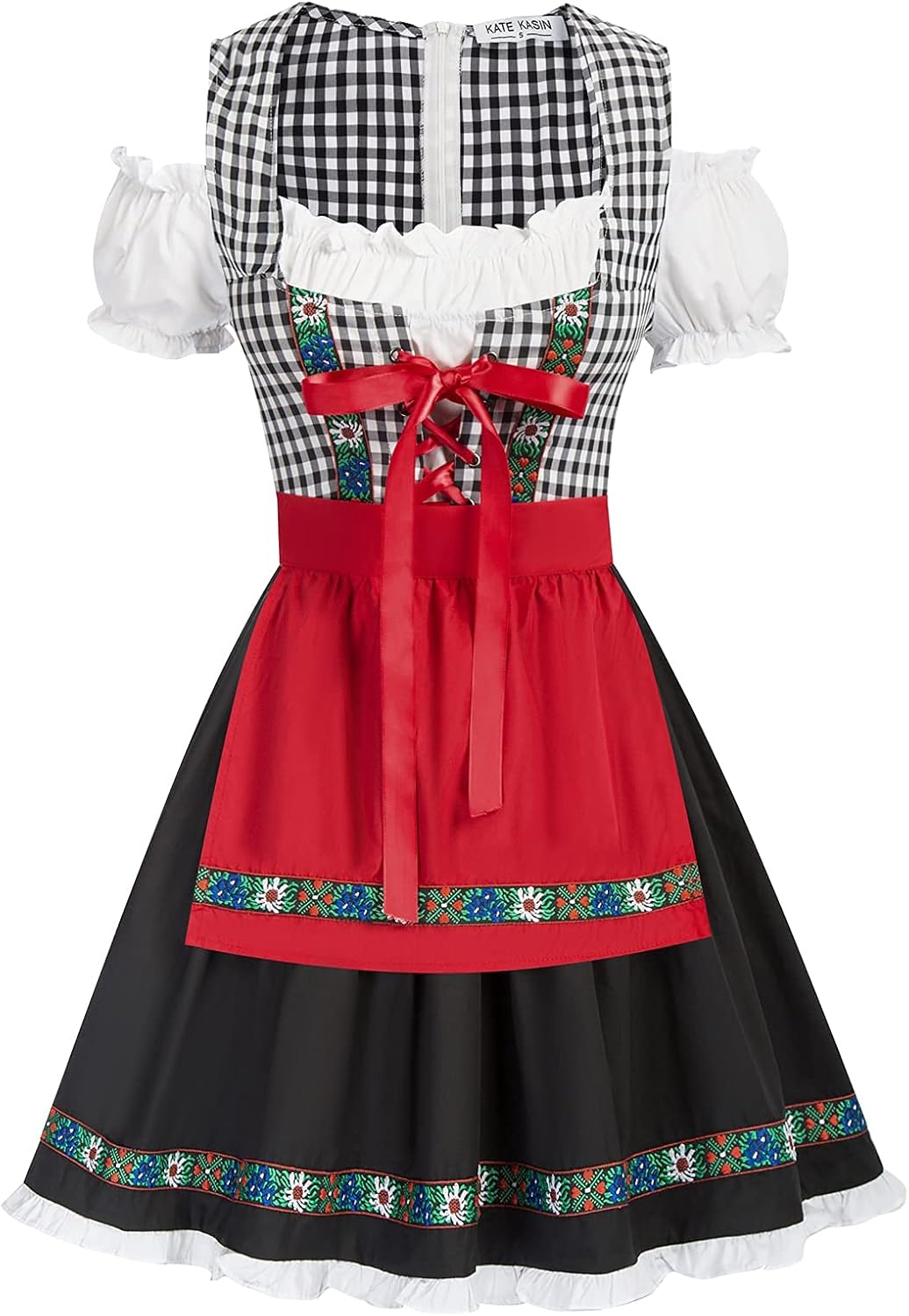 Kate Kasin Women's German Dirndl Dress Costumes for Traditional Bavarian Oktober...