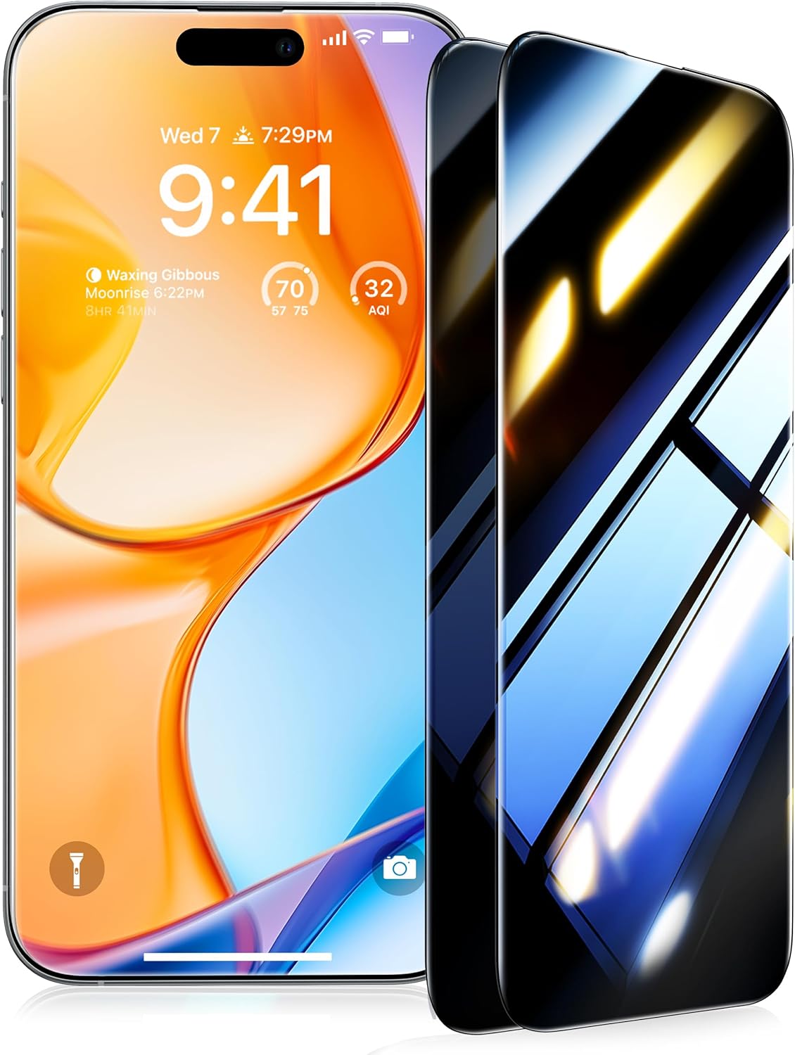 UltraGlass Ultra Top 9H+ Glass for iPhone 15 Pro Max Privacy Screen Protector [I...