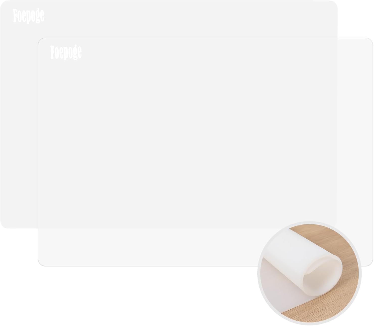 2 Pack Extra Thick 2MM Silicone Mat for Worktops, Kitchen Worktop Protector,Non-...