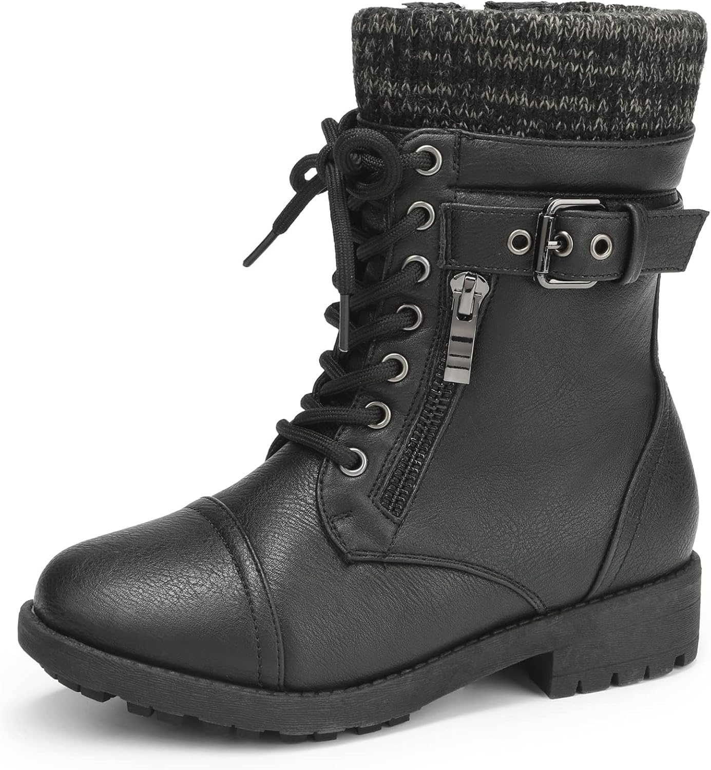 DREAM PAIRS Girl's Mid Calf Combat Boots, Special Boots for 2 Little Kid, Stylis...
