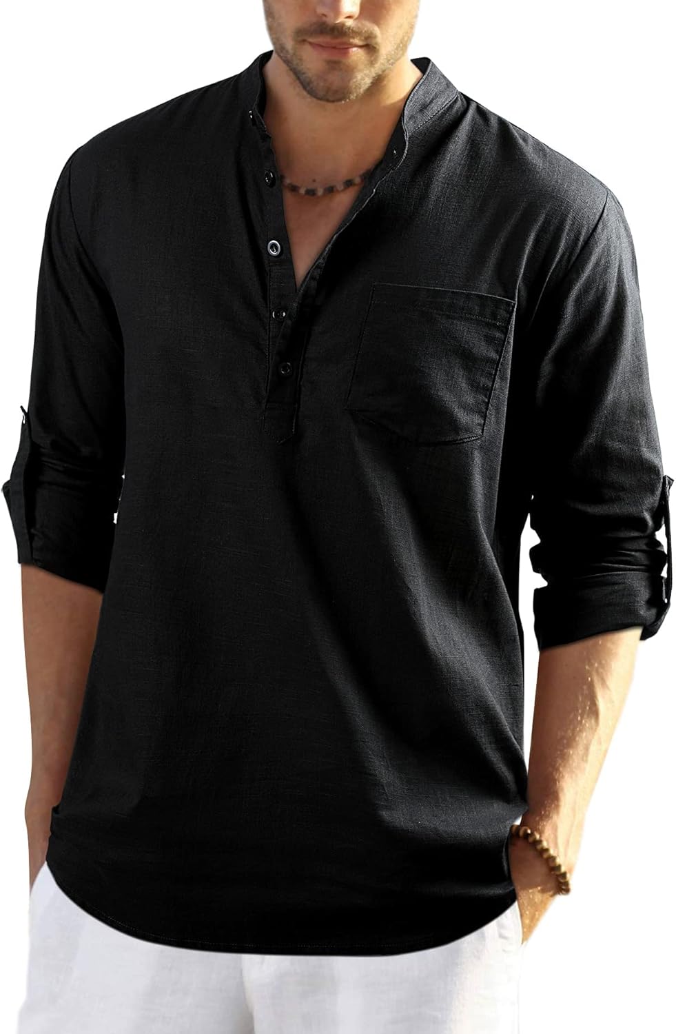 Enlision Men's Casual Cotton Shirt, Special Long Sleeve Button Down Shirt, Innov...