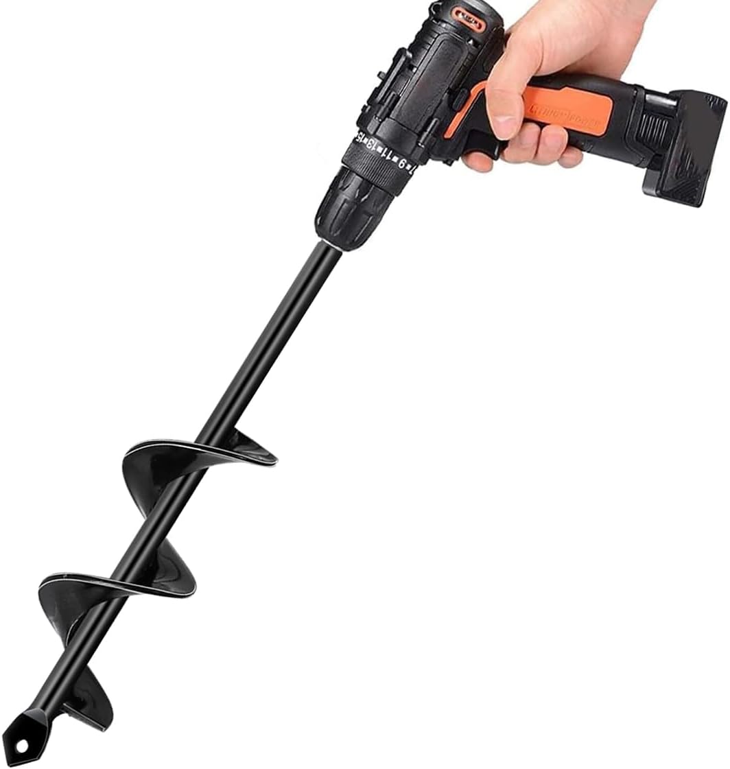 LYFETC 4x22cm Garden Auger Drill Bit for Planting Bulb Planters Planting Auger,...