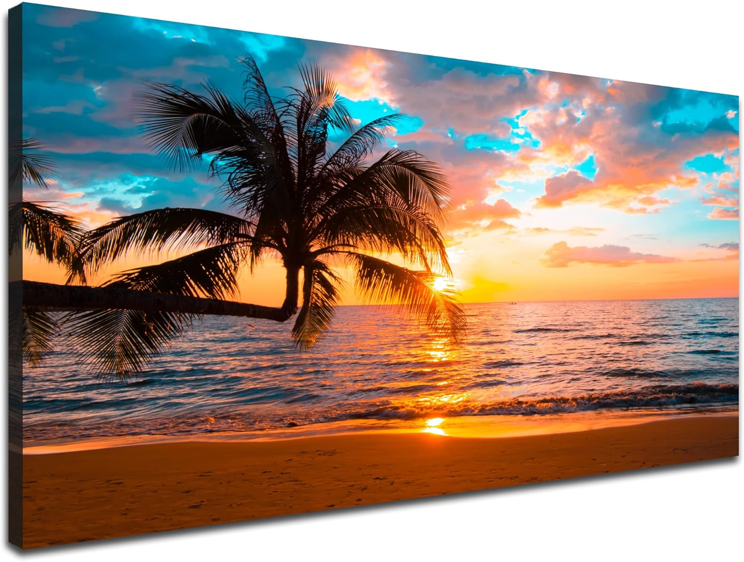 **Best EPHANY Beach Canvas Wall Art, Special Abstract Landscape Art for Nature L...