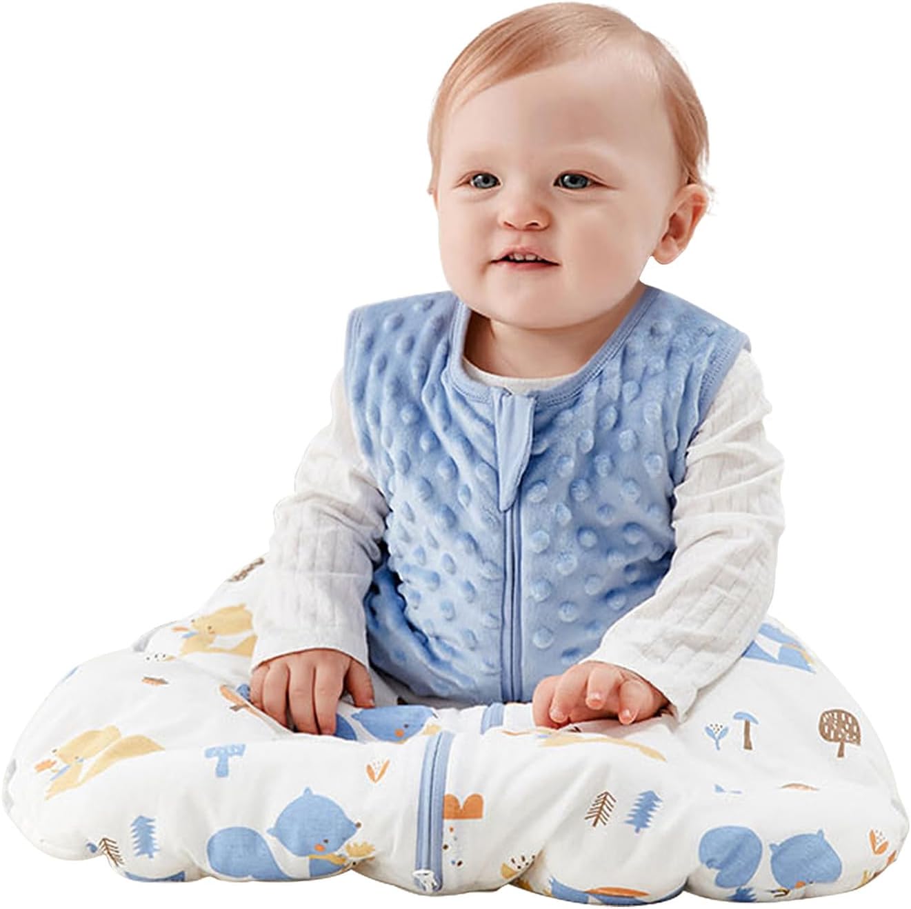 TURMIN Baby Sleeping Bag, Winter Toddler Sleep Sack 3-Layer Warmly Lined Sleevel...
